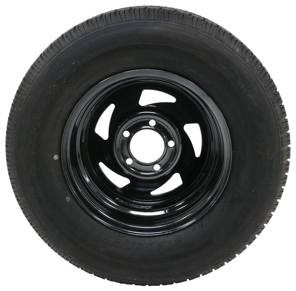 *2* 205//75R14 LRC Kenda Karrier Radial Trailer Tires on 5 Lug White Mod Wheels