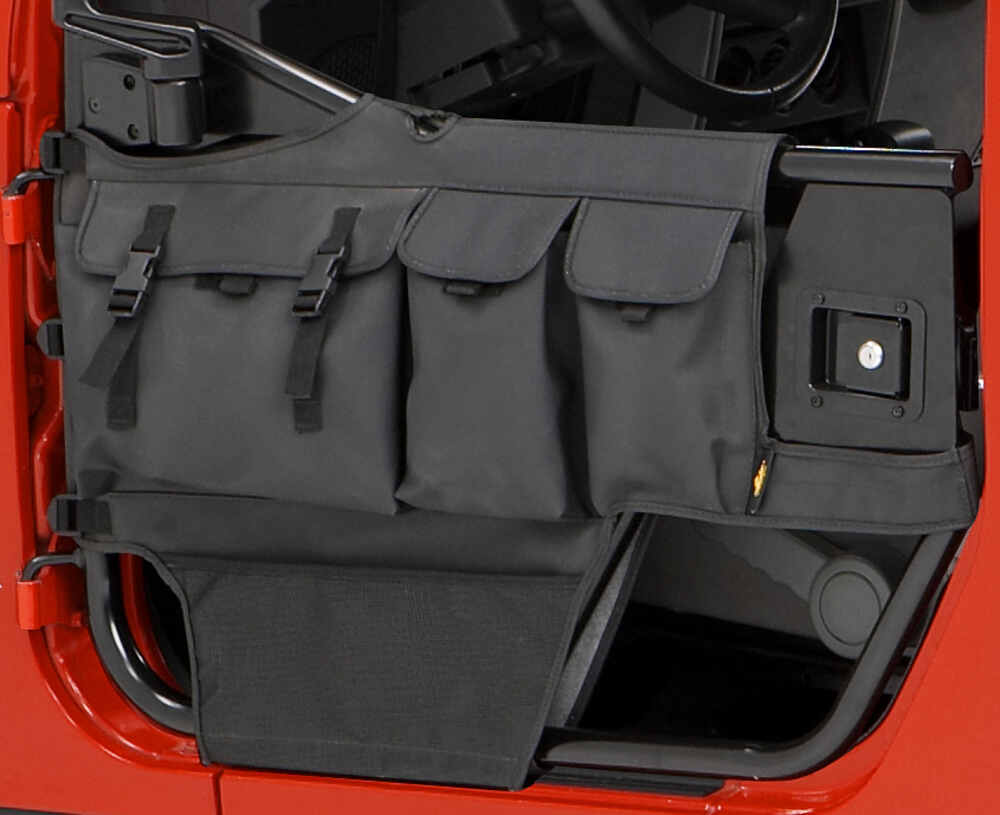 Bestop Element Front Door Storage Bags for 1976-2006 Jeep - Black Denim ...