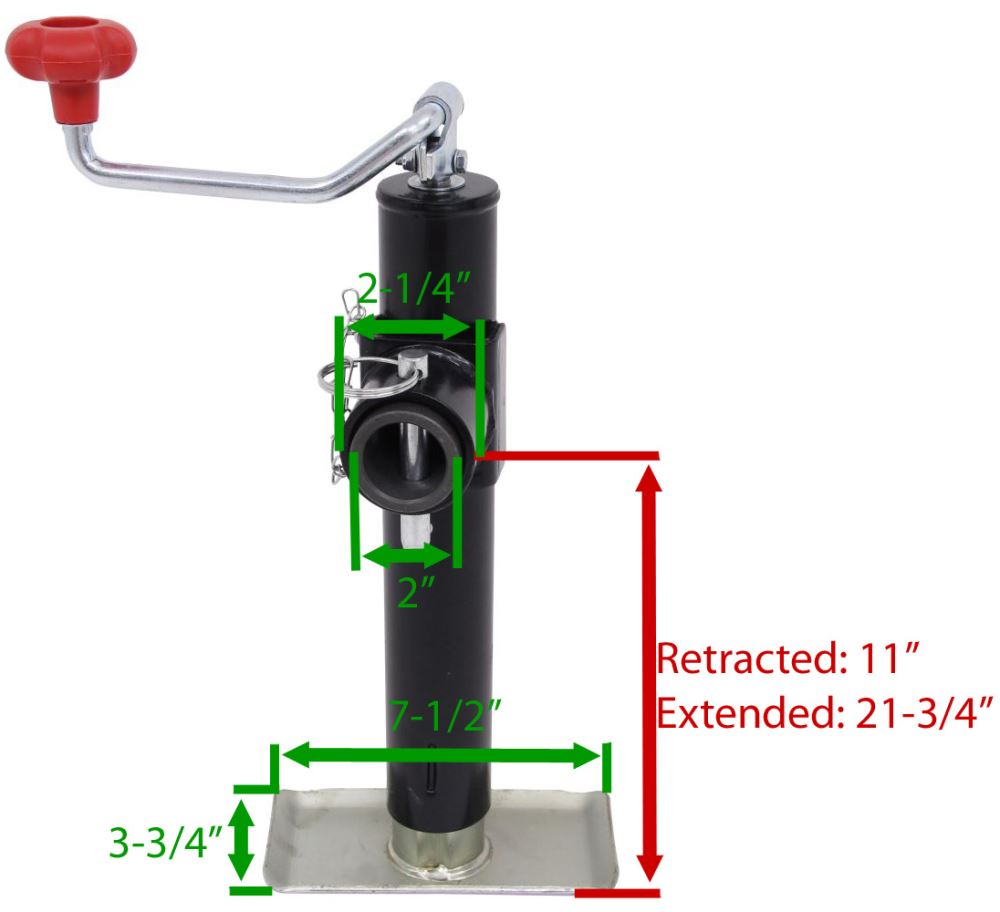 Round, Pipe Mount Swivel Jack w/ Footplate - Weld On - Zinc - Topwind ...